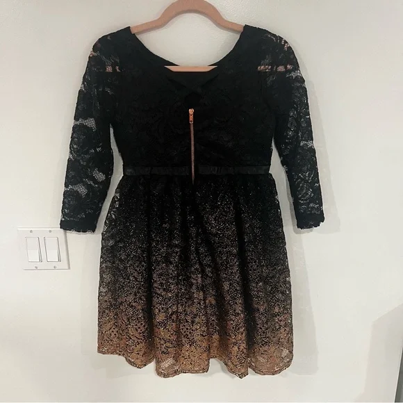 US Angels Girls' Ombré Lace Dress Sz 14 - Picture 3 of 11